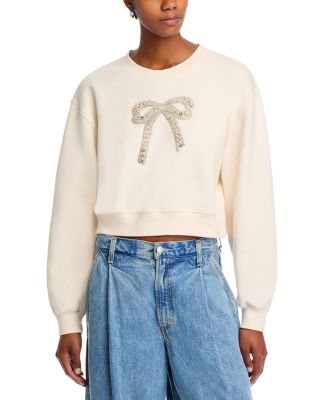 LoveShackFancy - Rylan Embellished Bow Sweatshirt