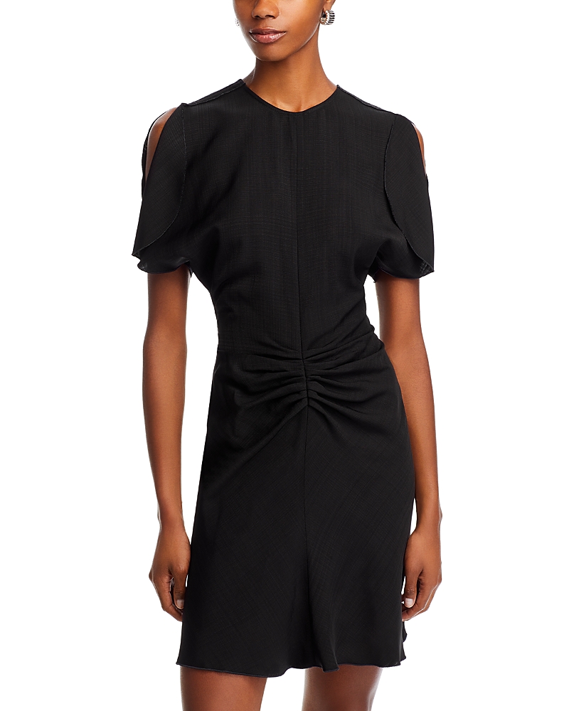 Victoria Beckham Gathered Waist Mini Dress In Black