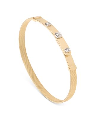 Marco Bicego - 18K Yellow Gold Masai Diamond Station Coil Thin Bangle Bracelet