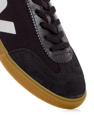 Men's Volley Lace Up Canvas and Leather Sneakers