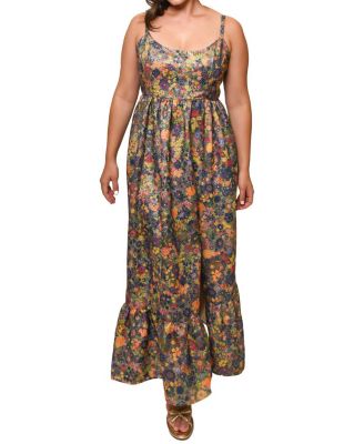 Hutch Carmichael Metallic Floral Long Dress