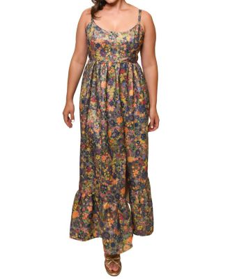 Hutch Carmichael Metallic Floral Long Dress | Bloomingdale's Women