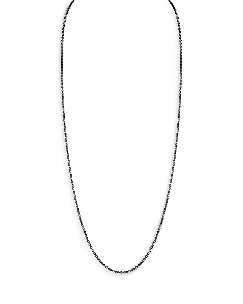Walters Faith Men's 18k Black Gold Cable Link Chain Necklace, 20 In Black