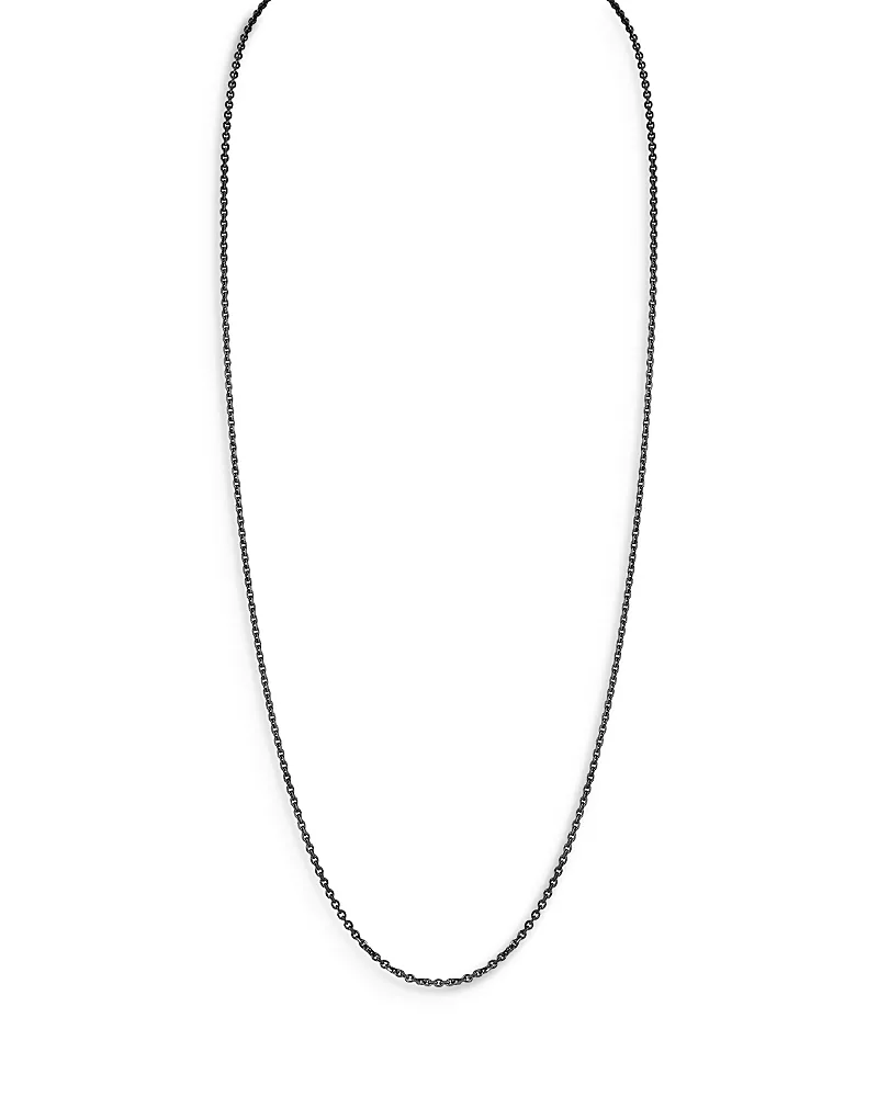 Walters Faith Men's 18K Black Gold Cable Link Chain Necklace, 20