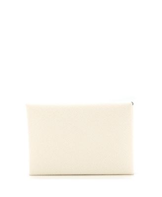 Pre-Owned Hermes Calvi Duo Card Holder Verso Epsom