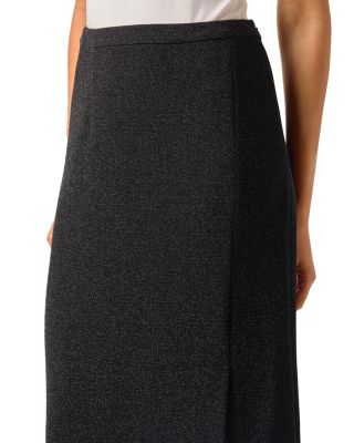 Metallic Knit Maxi Skirt