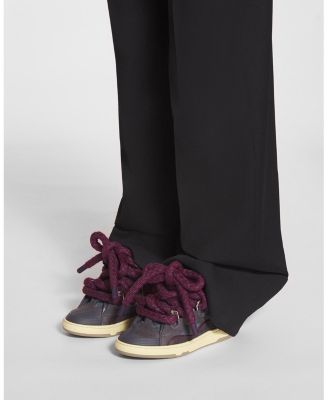  Women&#39;s Curb Sneakers in Leather with Snake Laces