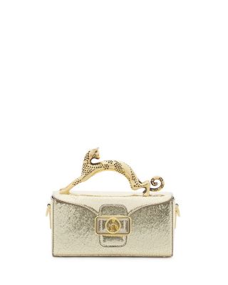 Lanvin - Nano Pencil Cat Bag In Crackled Metallic Leather