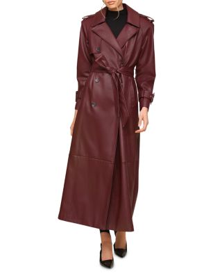 NWT Avec Les sold Filles Revolve Burgundy and Black Rain Trench Coat S