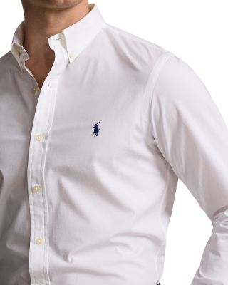 Slim Fit Long Sleeve Poplin Button Down Shirt