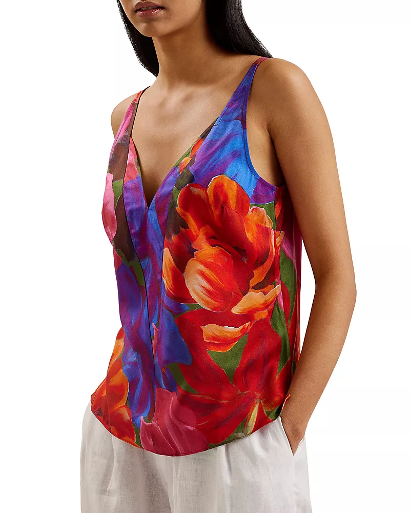Ted Baker Atheri Printed V Neck Cami Top