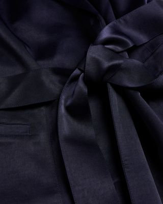 Teerud Tailored Satin Belted Midi Dress