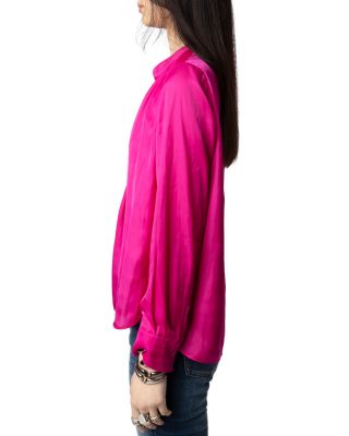 ZADIG & VOLTAIRE tink サテンブラウス 紫XS Zadig & Voltaire Tink Satin Blouse | Bloomingdale's