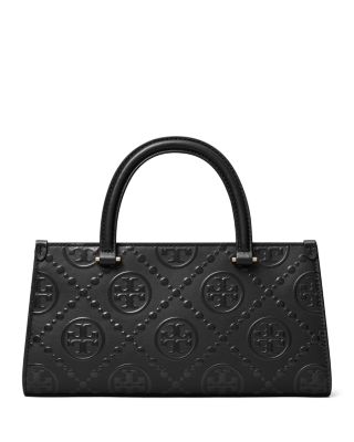 T Monogram Embossed East/West Tote