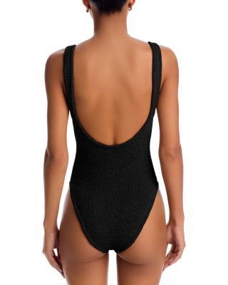 Domino Crinkle One Piece Swimsuit