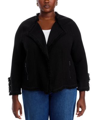 Fringe Mix Knit Jacket