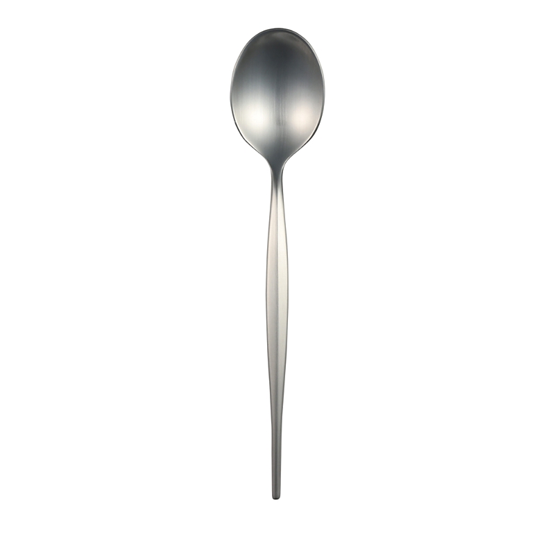 Vietri Natura Satin Place Spoon In Silver