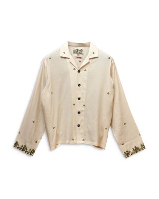 Kartik Research - Long Sleeve Embroidered Camp Shirt