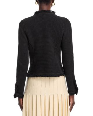 Fringe Mix Knit Jacket