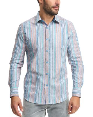 Robert Graham - Tyson Cotton Yarn Dyed Stripe Jacquard Classic Fit Button Down Shirt