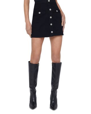 L'AGENCE - Kris Button Front Mini Skirt