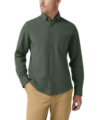 Mizzen+Main - City Flannel Spruce Heather Dress Shirt