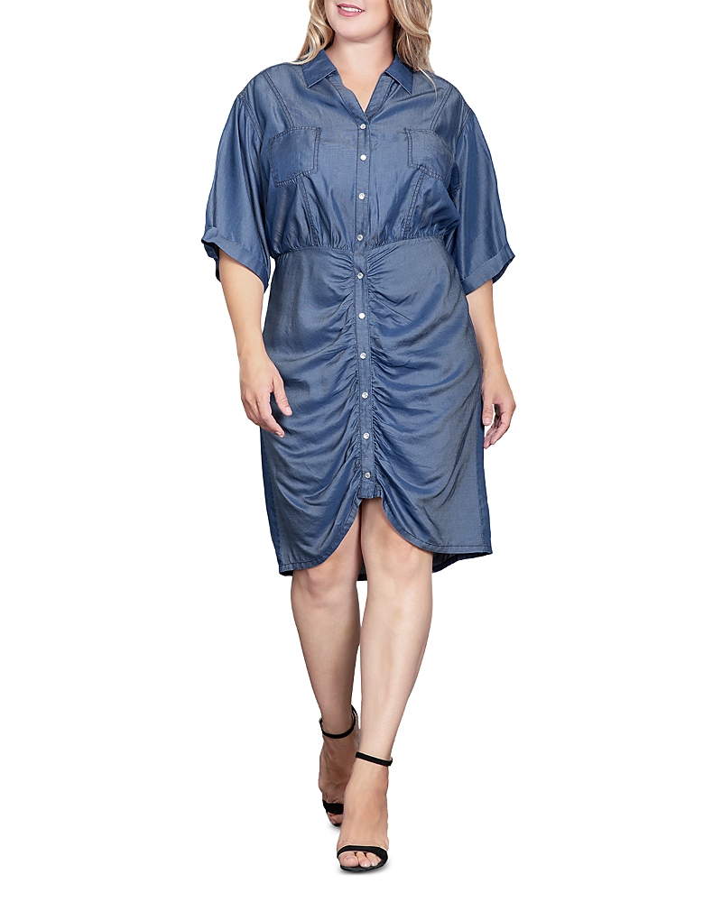 standards & practices Plus Size Denim Shirt Dress