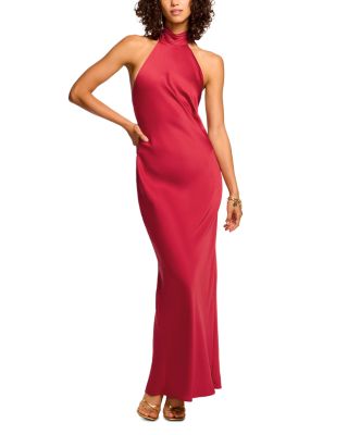 Ramy Brook Tatiana Satin Halter Gown