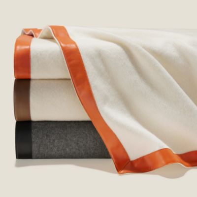 Dolomiti Cashmere & Leather Throw Blanket, 55" x 71"