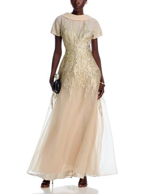 Metallic Organza Gown