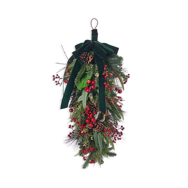 Seasonal Llc Magnolia Leaf, Eucalyptus & Berry 30 Swag With Fairy Lights