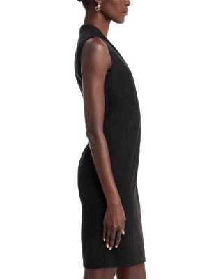Tonya Pleated Sleeveless V Neck Sheath Dress - Exclusive