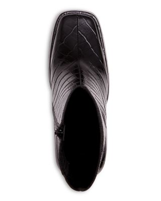 Women's Maximal Embossed Block Heel Booties