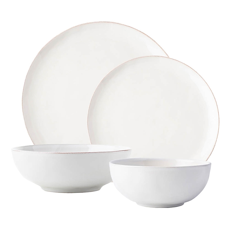 Juliska Puro Coupe 4 Piece Dinnerware Place Setting In Whitewash