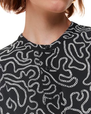 Chain Print Flippy Dress