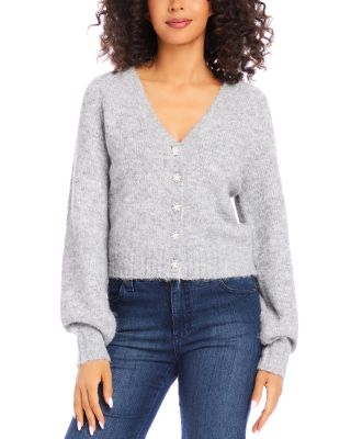 Karen Kane - Faux Pearl Button Cardigan