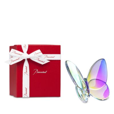 Baccarat - 2.5" Lucky Crystal Iridescent Butterfly