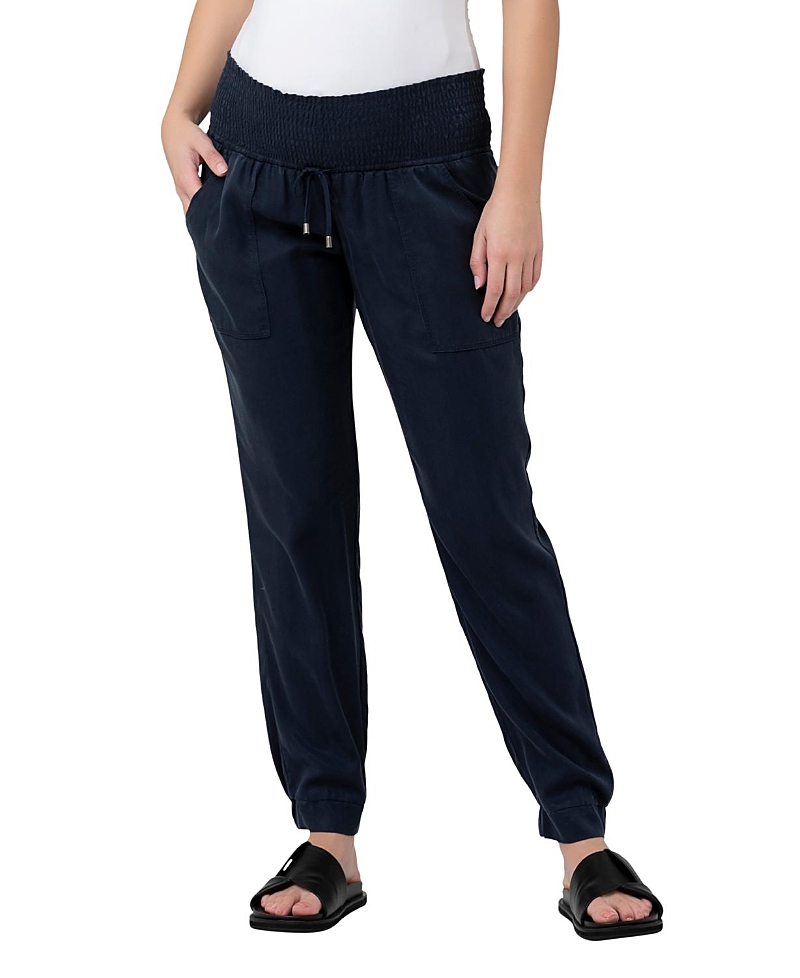 Ripe Maternity Off Duty Maternity Joggers In Navy