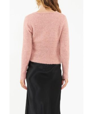 Nala Knot Front Crop Knit Sweater