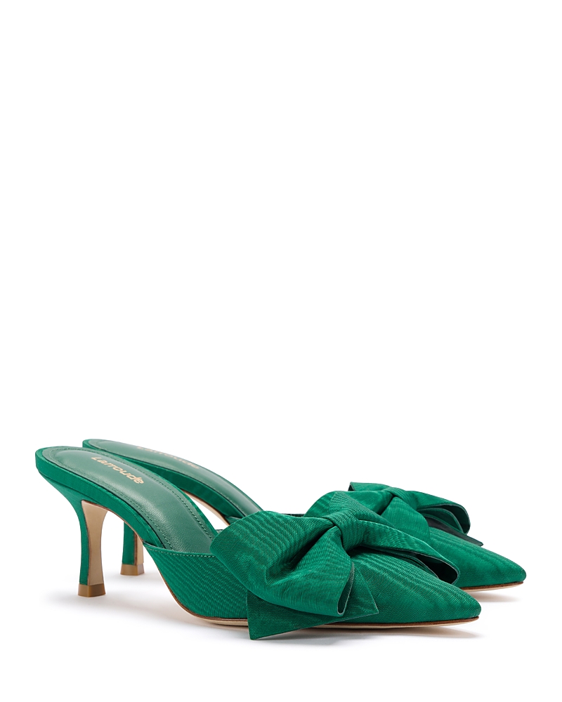 Larroude Larroudé Elle Pointed Toe Mule In Green