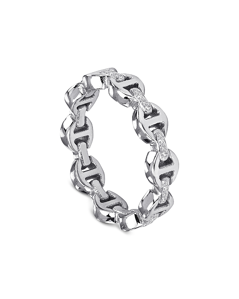 HOORSENBUHS 18K WHITE GOLD HERITAGE DIAMOND MICRO DAME III RING
