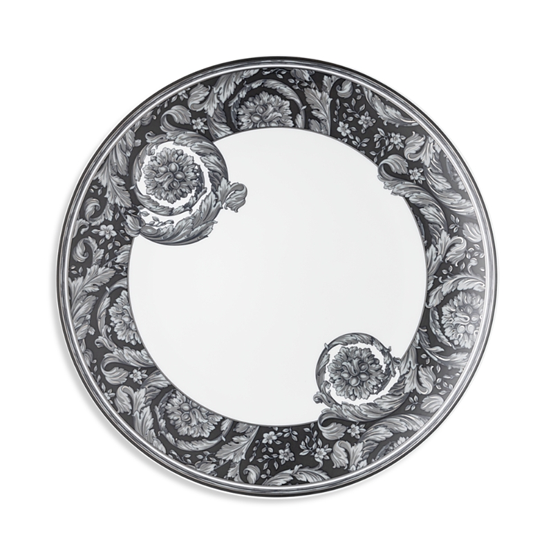 Versace X Rosenthal Barocco Haze Dinner Plate In Black