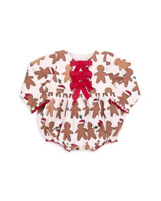Pink Chicken - Girls' Hermione Gingerbread Cookie Bubble Romper - Baby