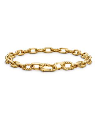 Men's DY Madison&reg; Chain Bracelet in 18K Yellow Gold, 6mm