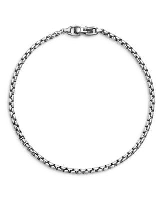 Men's Box Chain Bracelet in Sterling Silver, 2.7mm