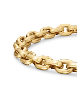 Men's Deco Chain Link Bracelet in 18K Yellow Gold, 6.5mm