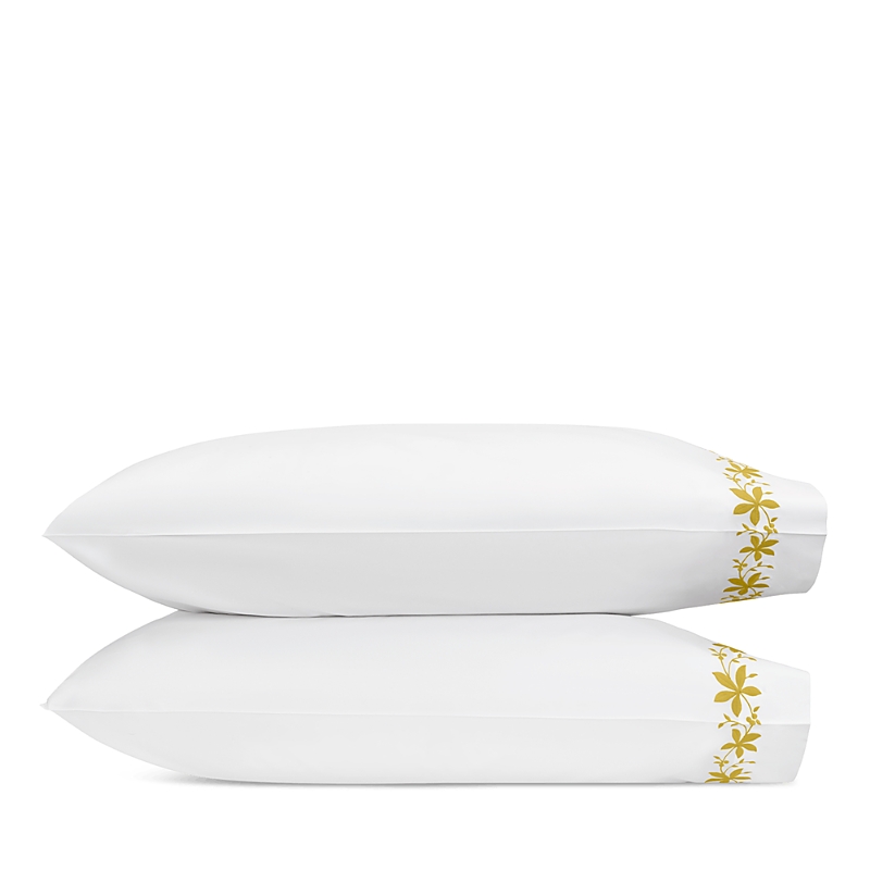 Matouk Callista King Pillowcase Set In Lemon