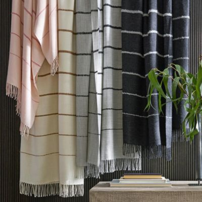 Amelia Boucle Stripe Alpaca Throw