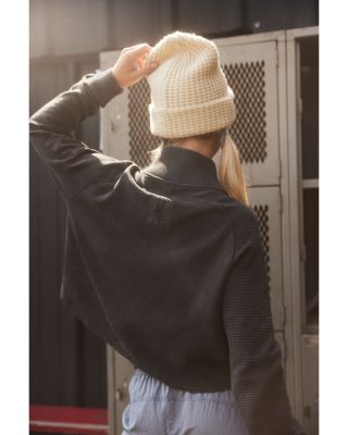 Henley Style Oversized Long Sleeve Tee