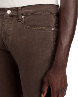 L'Homme Slim Brushed Twill Pants in Mocha